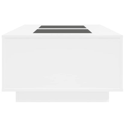vidaXL Coffee Table with Infinity LED White 116x69x40 cm