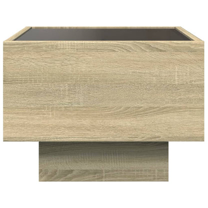 vidaXL Bedside Table with Infinity LED Sonoma Oak 40x40x30 cm