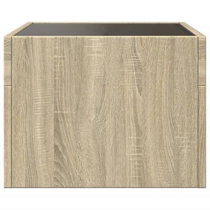 vidaXL Bedside Table with Infinity LED Sonoma Oak 40x40x30 cm