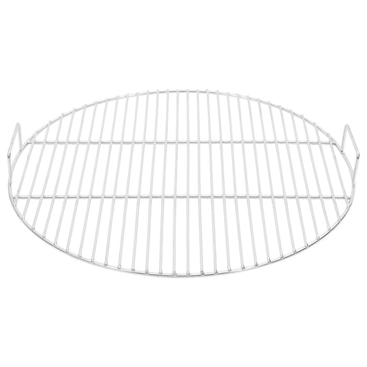 vidaXL BBQ Grill Grate with Handles Round Ø54 cm 304 Stainless Steel