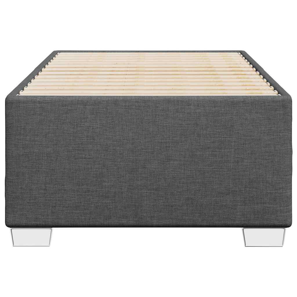 vidaXL Bed Frame without Mattress Dark Grey Single Fabric