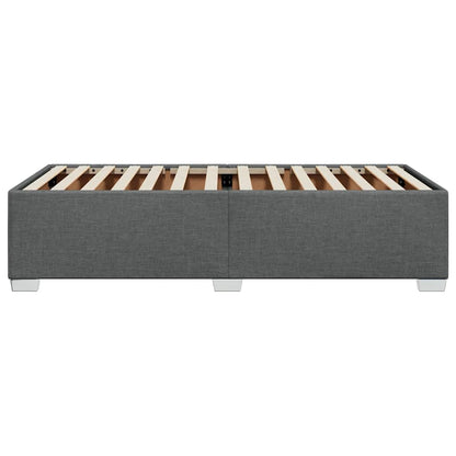 vidaXL Bed Frame without Mattress Dark Grey Single Fabric