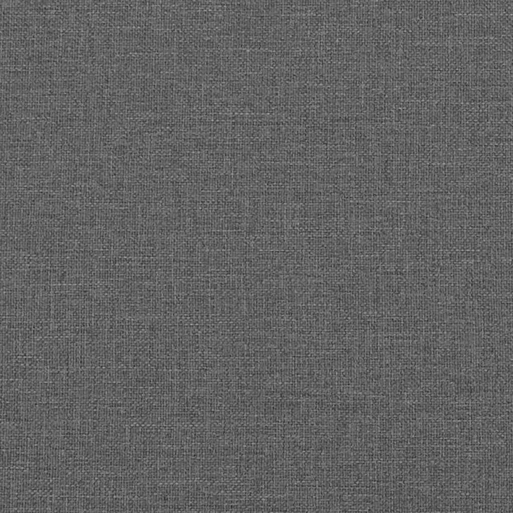 vidaXL Bed Frame without Mattress Dark Grey Single Fabric