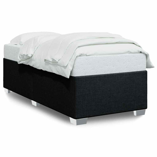 vidaXL Bed Frame without Mattress Black Single Fabric