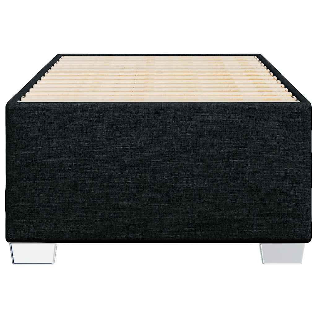 vidaXL Bed Frame without Mattress Black Single Fabric