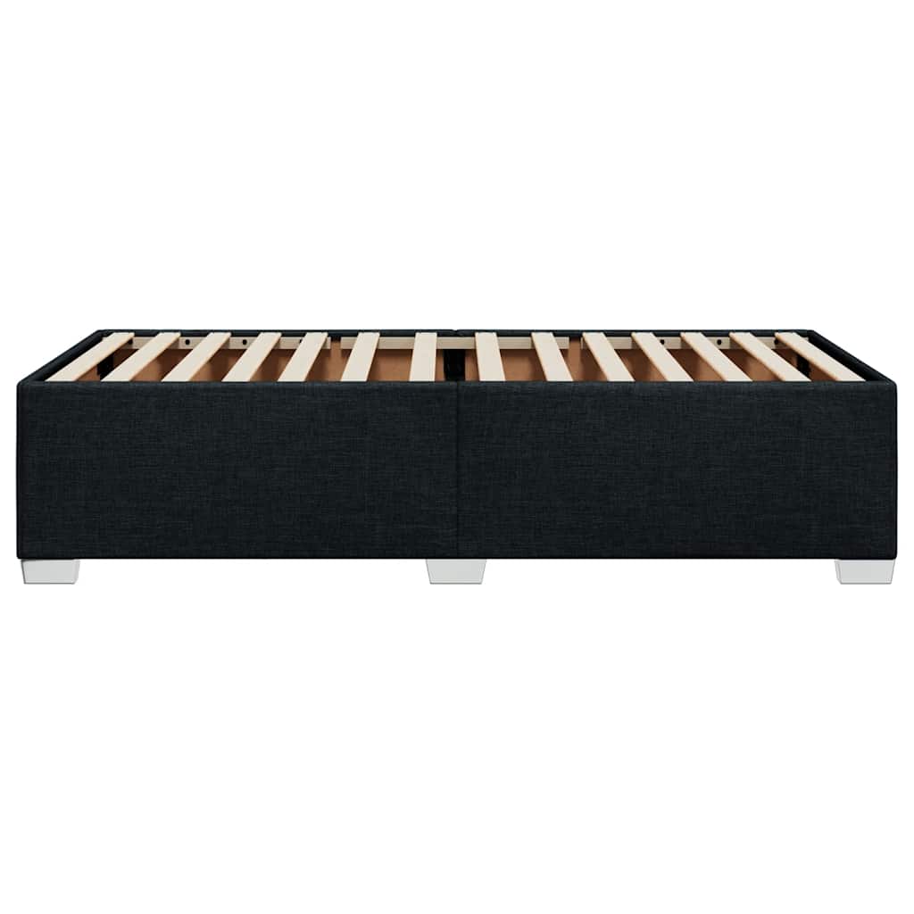 vidaXL Bed Frame without Mattress Black Single Fabric