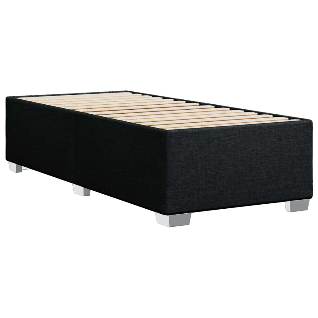 vidaXL Bed Frame without Mattress Black Single Fabric