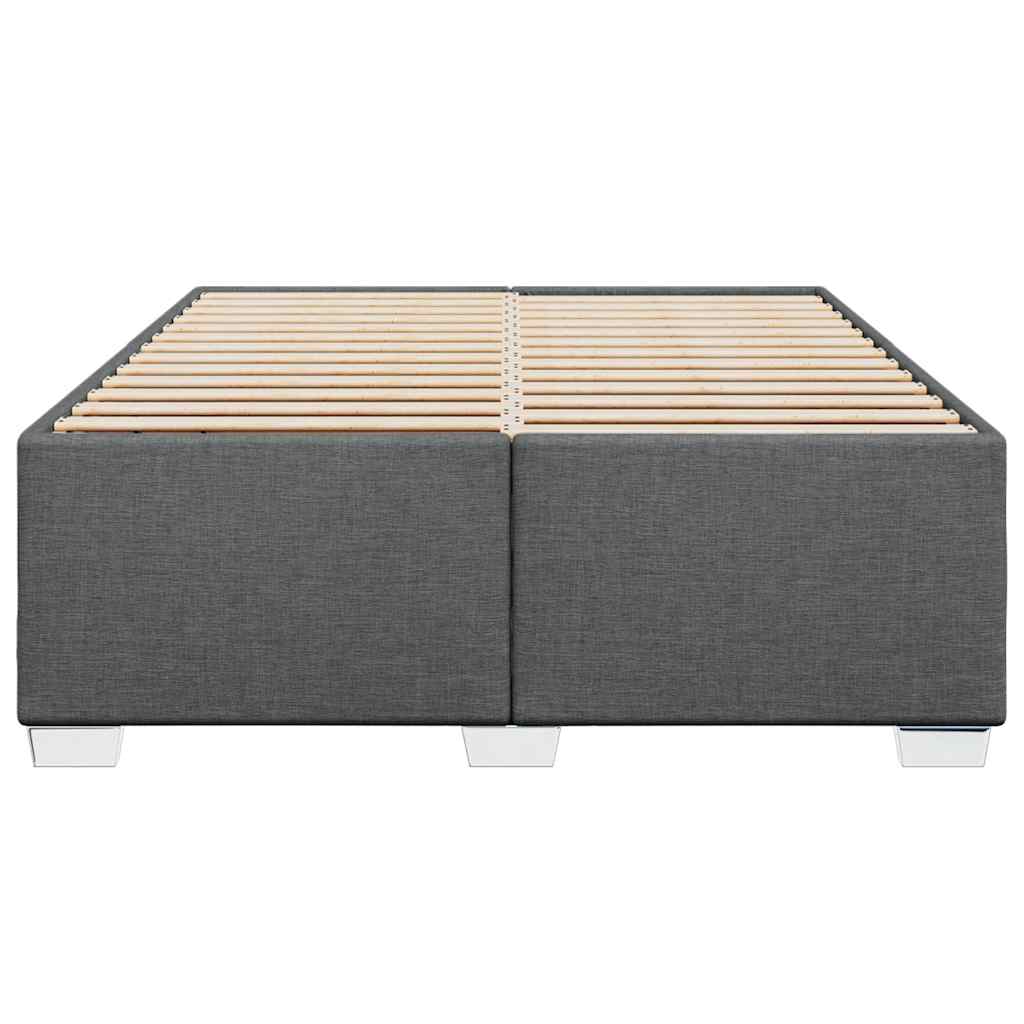 vidaXL Bed Frame without Mattress Dark Grey Double Fabric