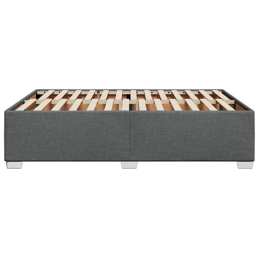 vidaXL Bed Frame without Mattress Dark Grey Double Fabric