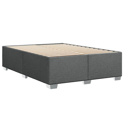 vidaXL Bed Frame without Mattress Dark Grey Double Fabric