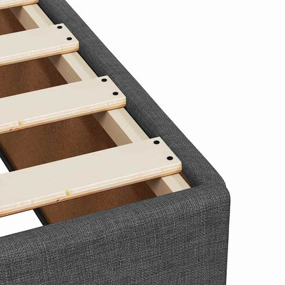 vidaXL Bed Frame without Mattress Dark Grey Double Fabric