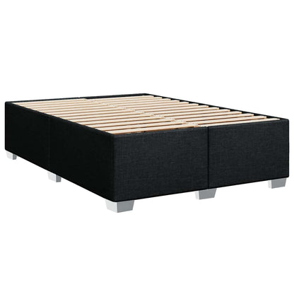 vidaXL Bed Frame without Mattress Black Double Fabric