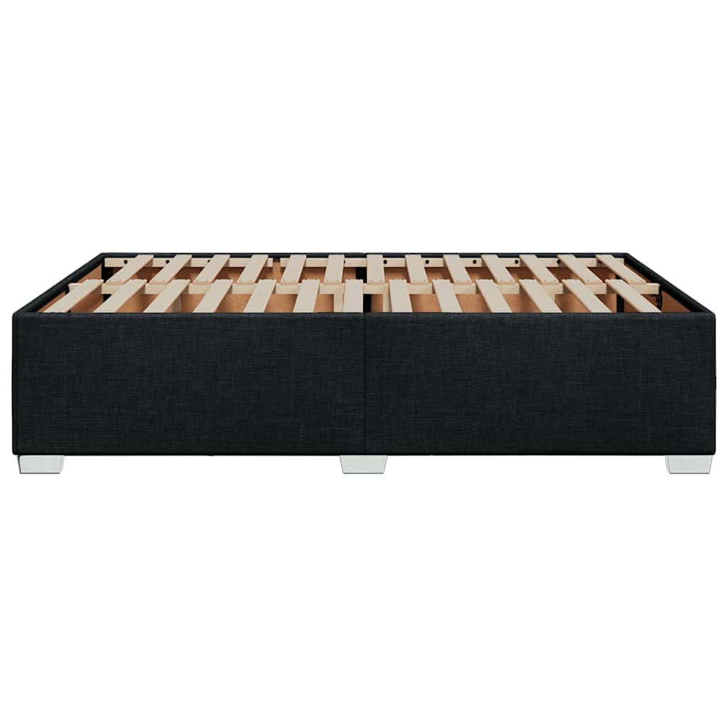 vidaXL Bed Frame without Mattress Black Double Fabric