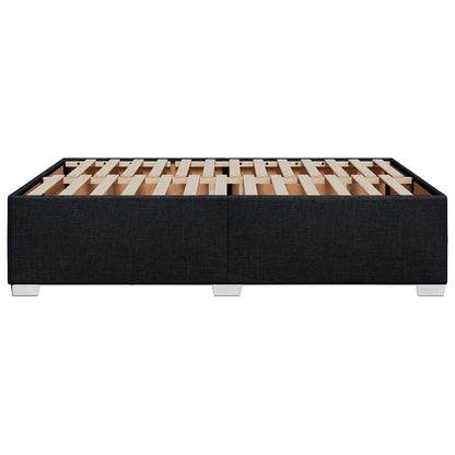 vidaXL Bed Frame without Mattress Black Double Fabric
