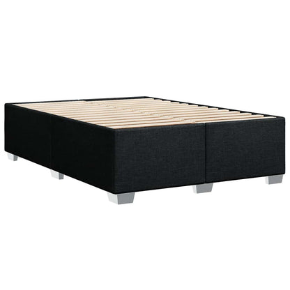 vidaXL Bed Frame without Mattress Black Double Fabric