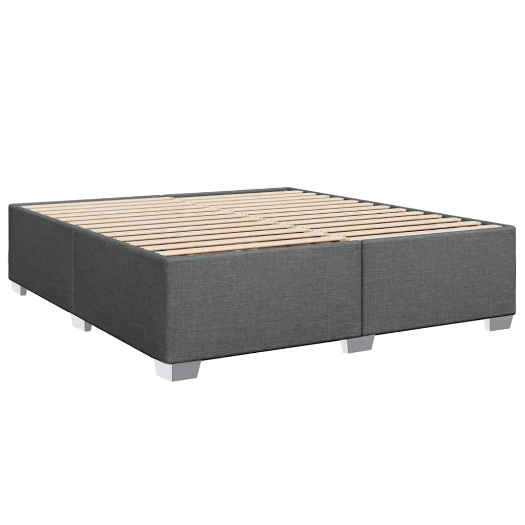 vidaXL Bed Frame without Mattress Dark Grey Super King Fabric