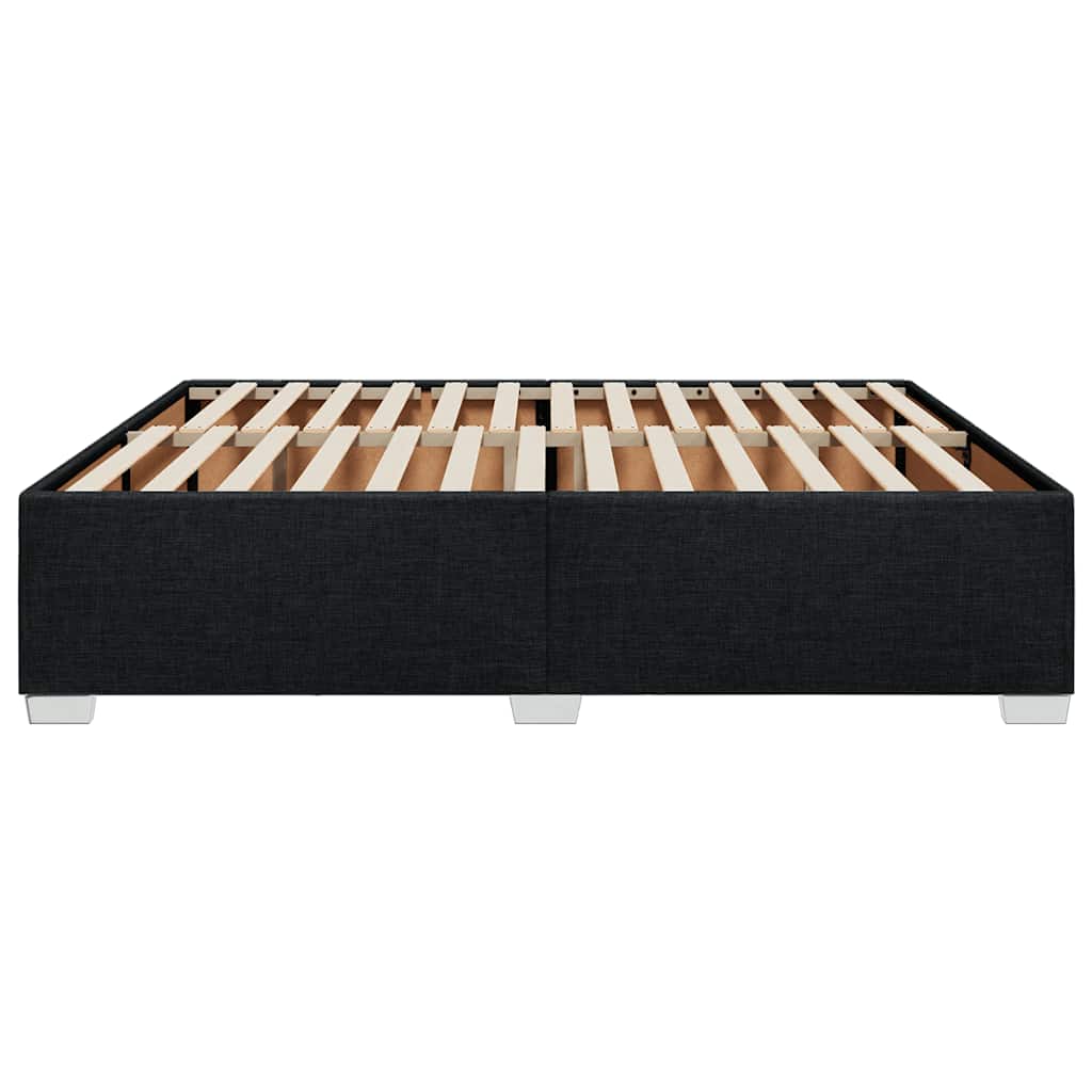 vidaXL Bed Frame without Mattress Black Super King Fabric