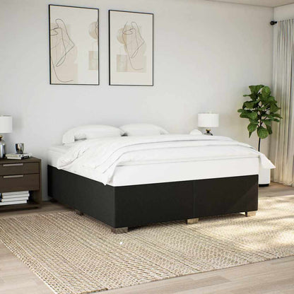 vidaXL Bed Frame without Mattress Black Super King Fabric