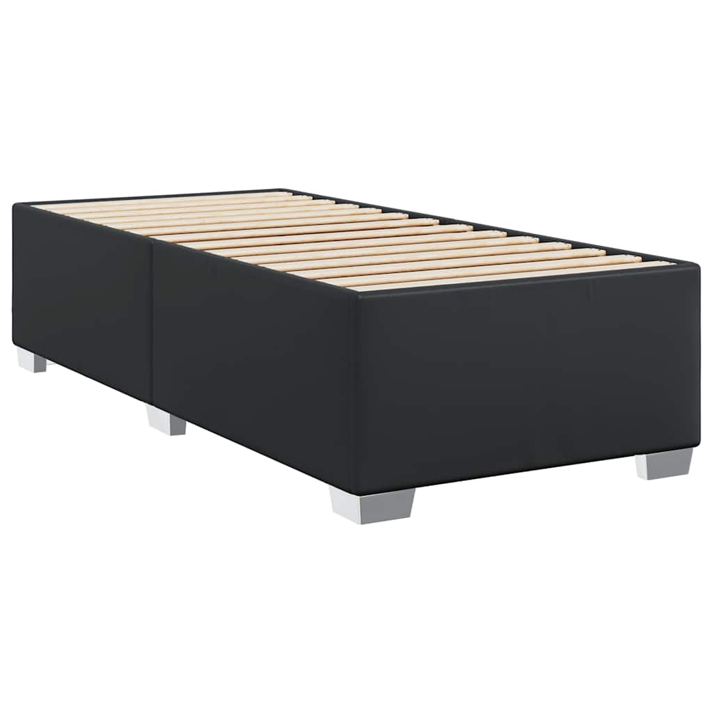 vidaXL Bed Frame without Mattress Black Single Faux Leather