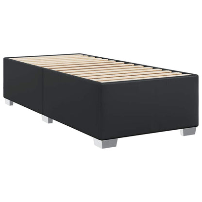 vidaXL Bed Frame without Mattress Black Single Faux Leather
