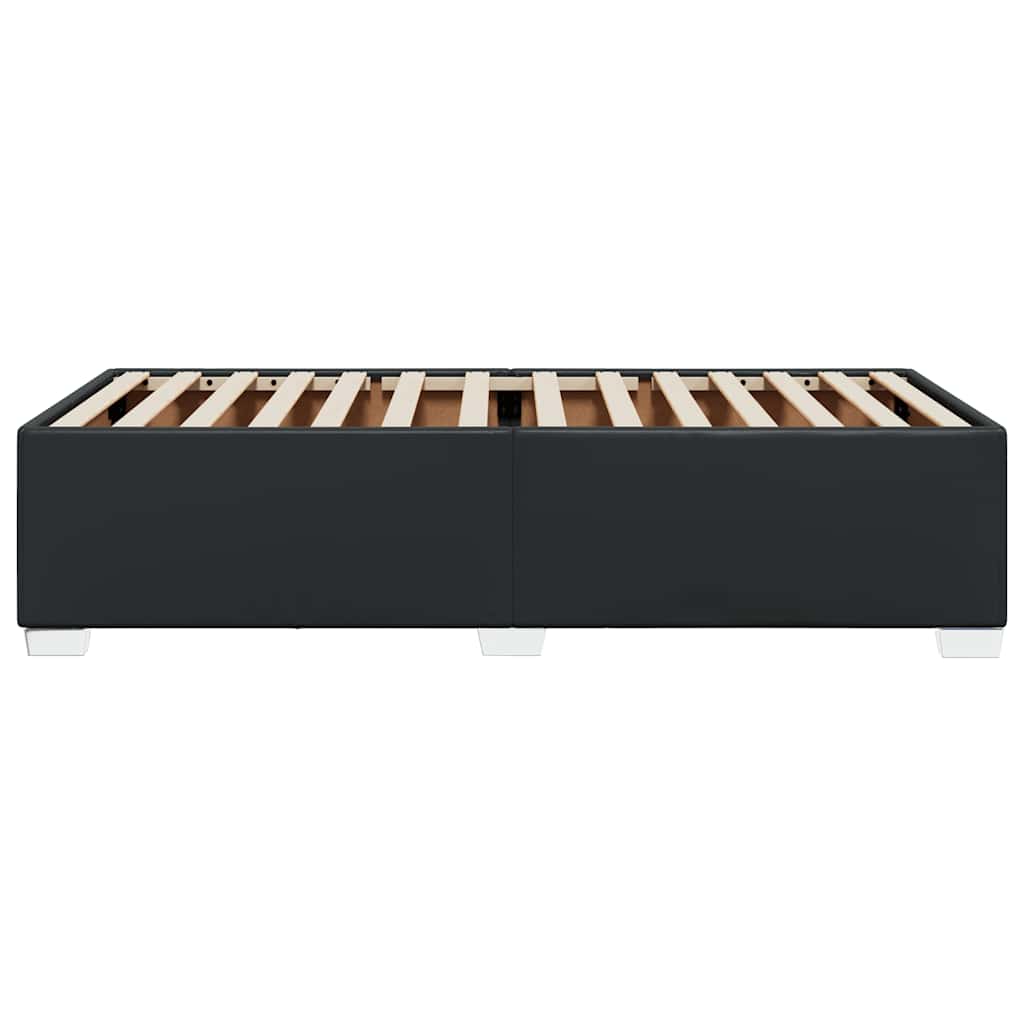 vidaXL Bed Frame without Mattress Black Single Faux Leather