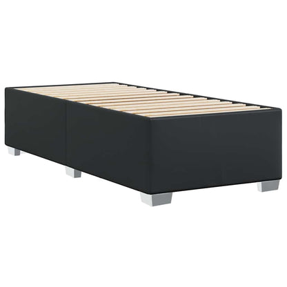 vidaXL Bed Frame without Mattress Black Single Faux Leather