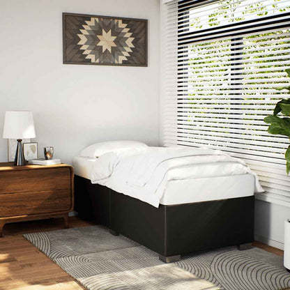 vidaXL Bed Frame without Mattress Black Single Faux Leather