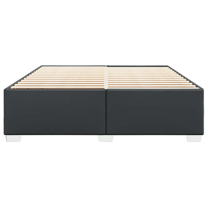 vidaXL Bed Frame without Mattress Black Super King Faux Leather