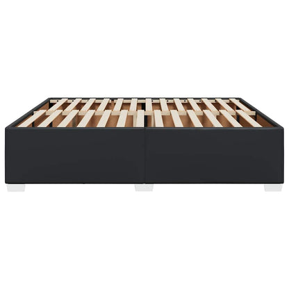 vidaXL Bed Frame without Mattress Black Super King Faux Leather