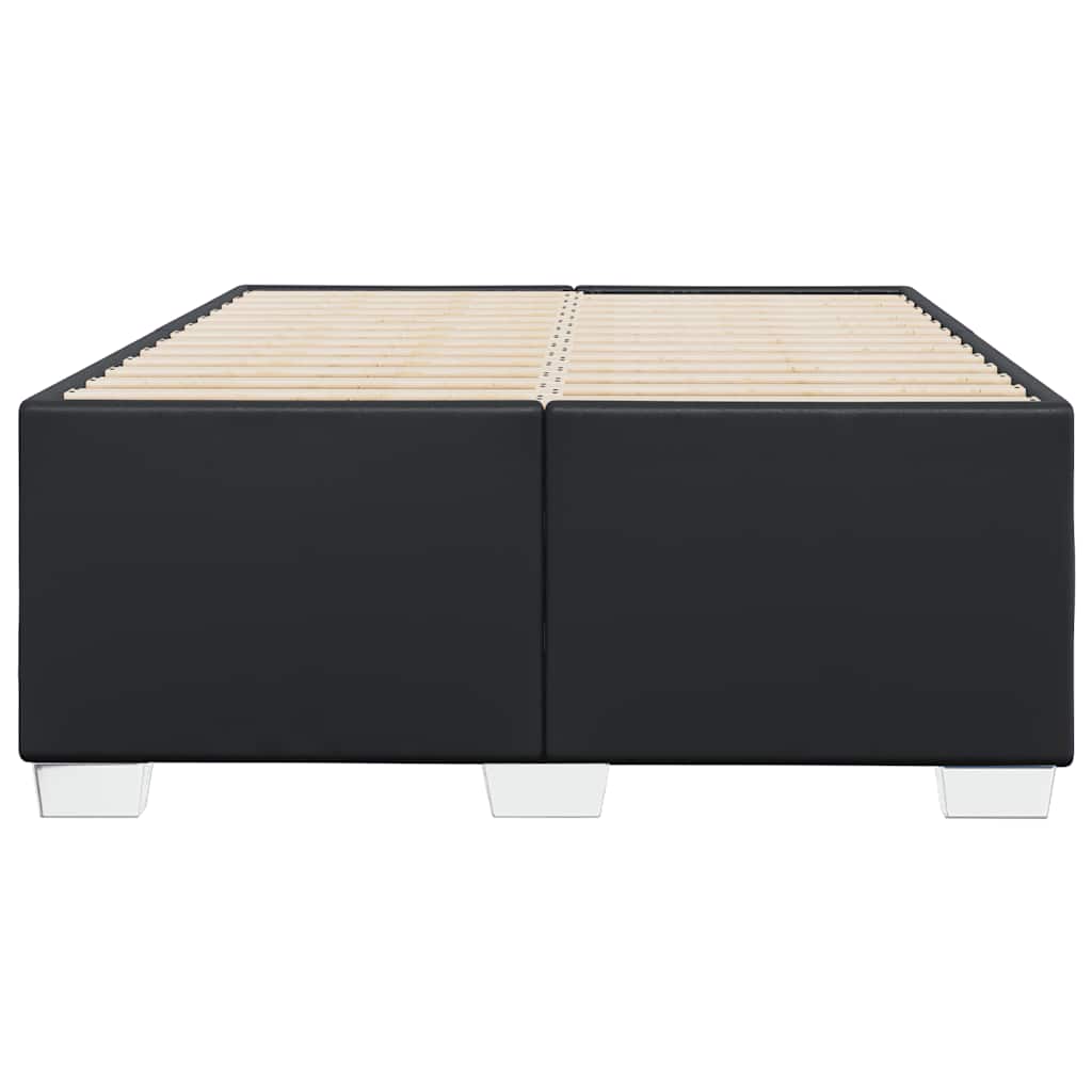 vidaXL Bed Frame without Mattress Black Double Faux Leather