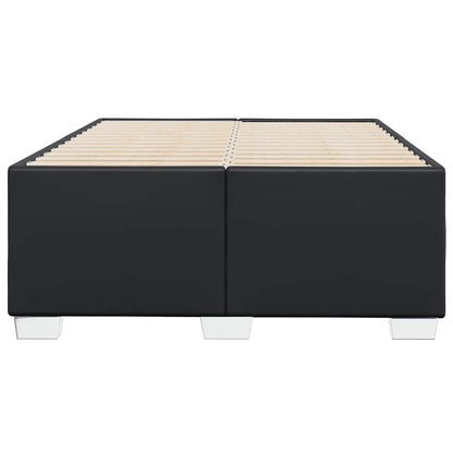 vidaXL Bed Frame without Mattress Black Double Faux Leather