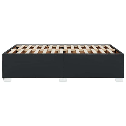 vidaXL Bed Frame without Mattress Black Double Faux Leather