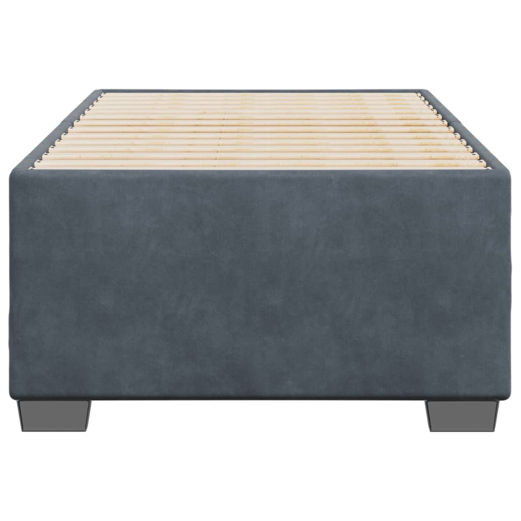 vidaXL Bed Frame without Mattress Dark Grey 90x190 cm Single Velvet
