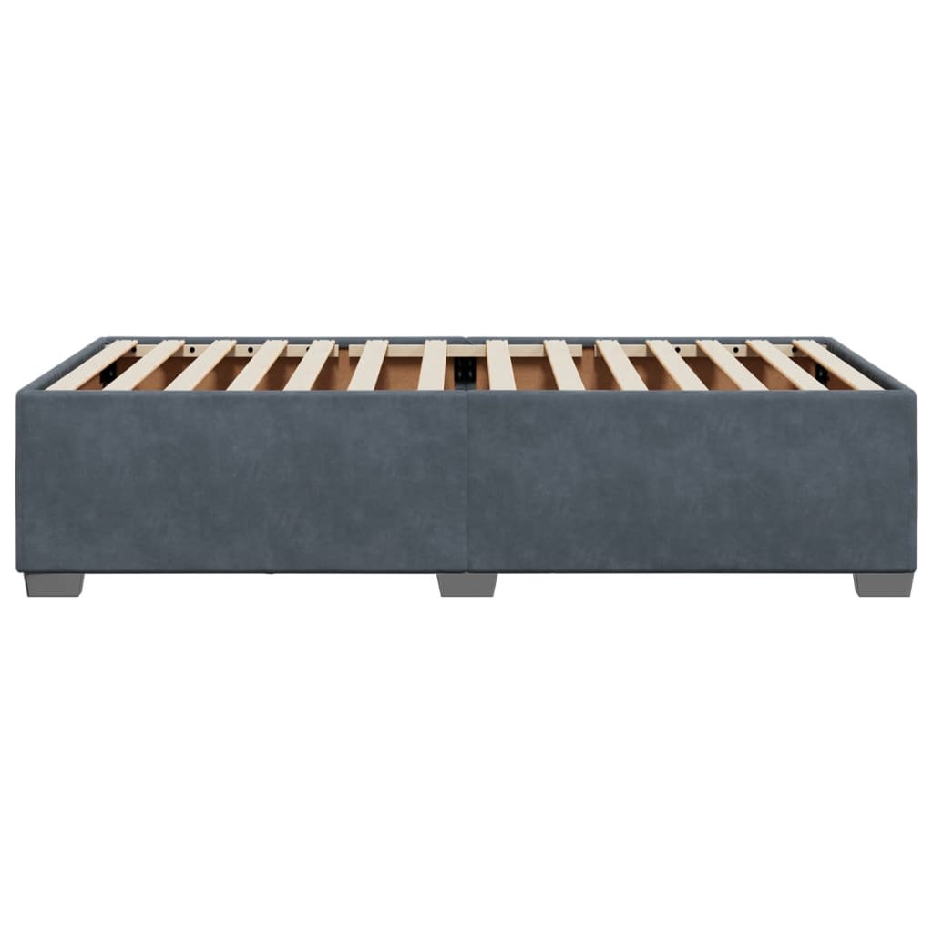 vidaXL Bed Frame without Mattress Dark Grey 90x190 cm Single Velvet