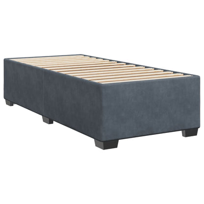 vidaXL Bed Frame without Mattress Dark Grey 90x190 cm Single Velvet