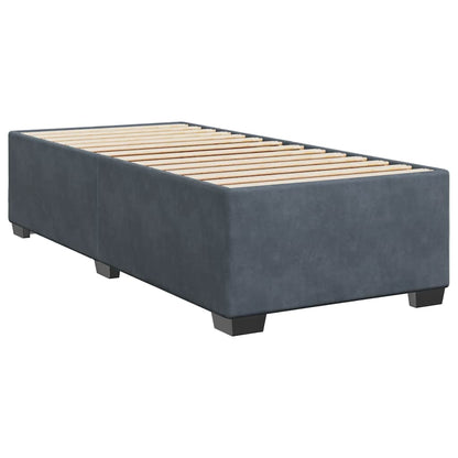 vidaXL Bed Frame without Mattress Dark Grey Single Velvet