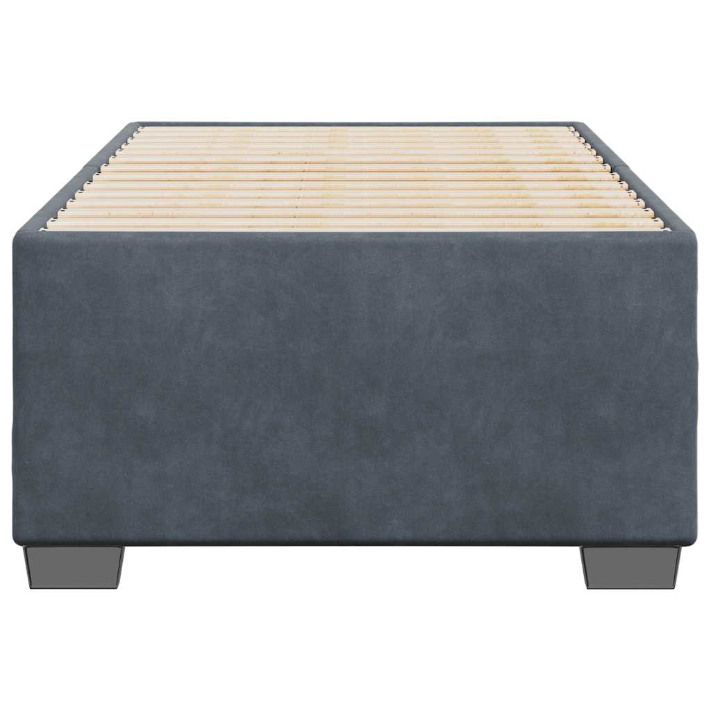 vidaXL Bed Frame without Mattress Dark Grey Single Velvet