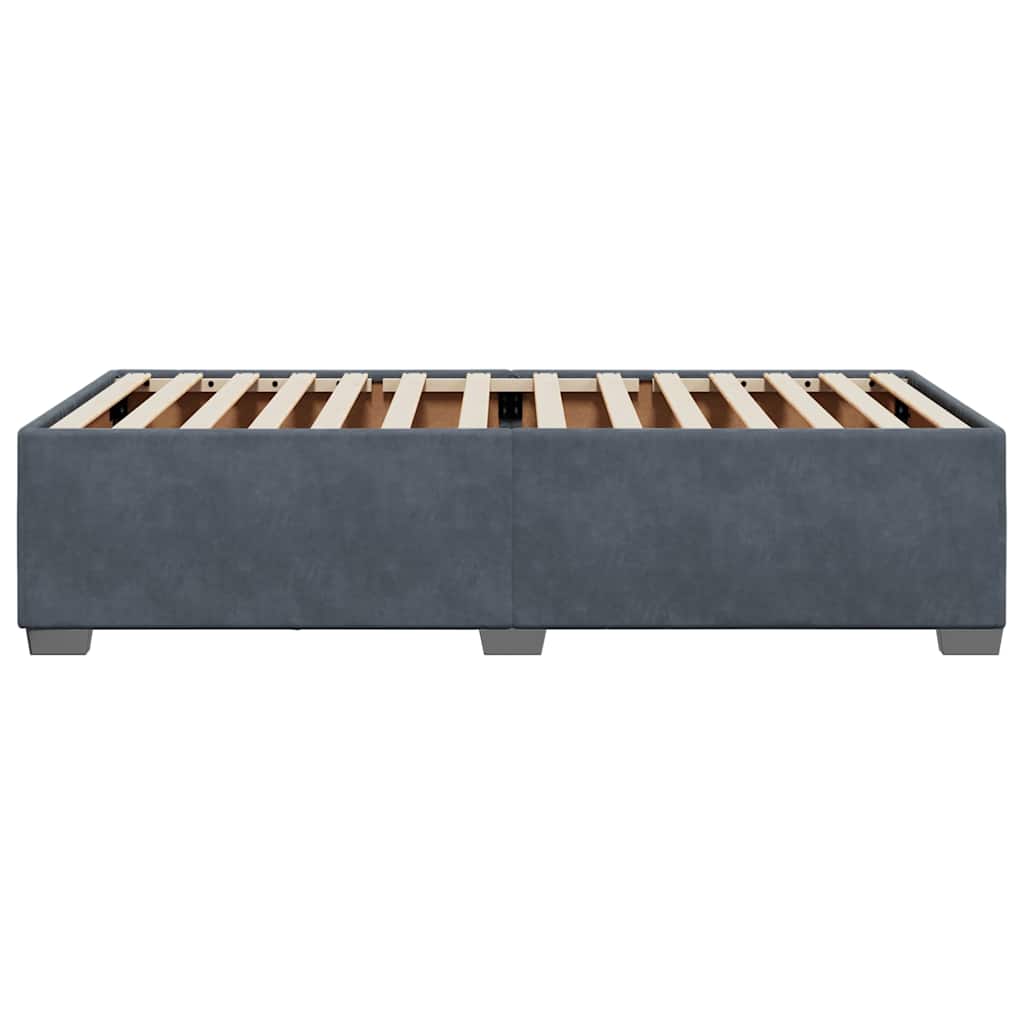 vidaXL Bed Frame without Mattress Dark Grey Single Velvet