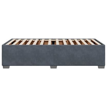 vidaXL Bed Frame without Mattress Dark Grey Single Velvet