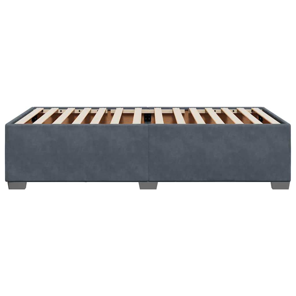 vidaXL Bed Frame without Mattress Dark Grey Single Velvet