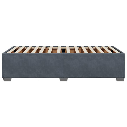 vidaXL Bed Frame without Mattress Dark Grey Single Velvet