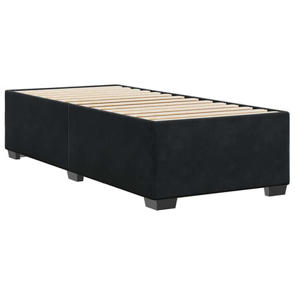 vidaXL Bed Frame without Mattress Black Single Velvet