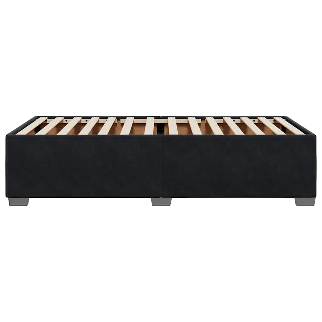 vidaXL Bed Frame without Mattress Black Single Velvet