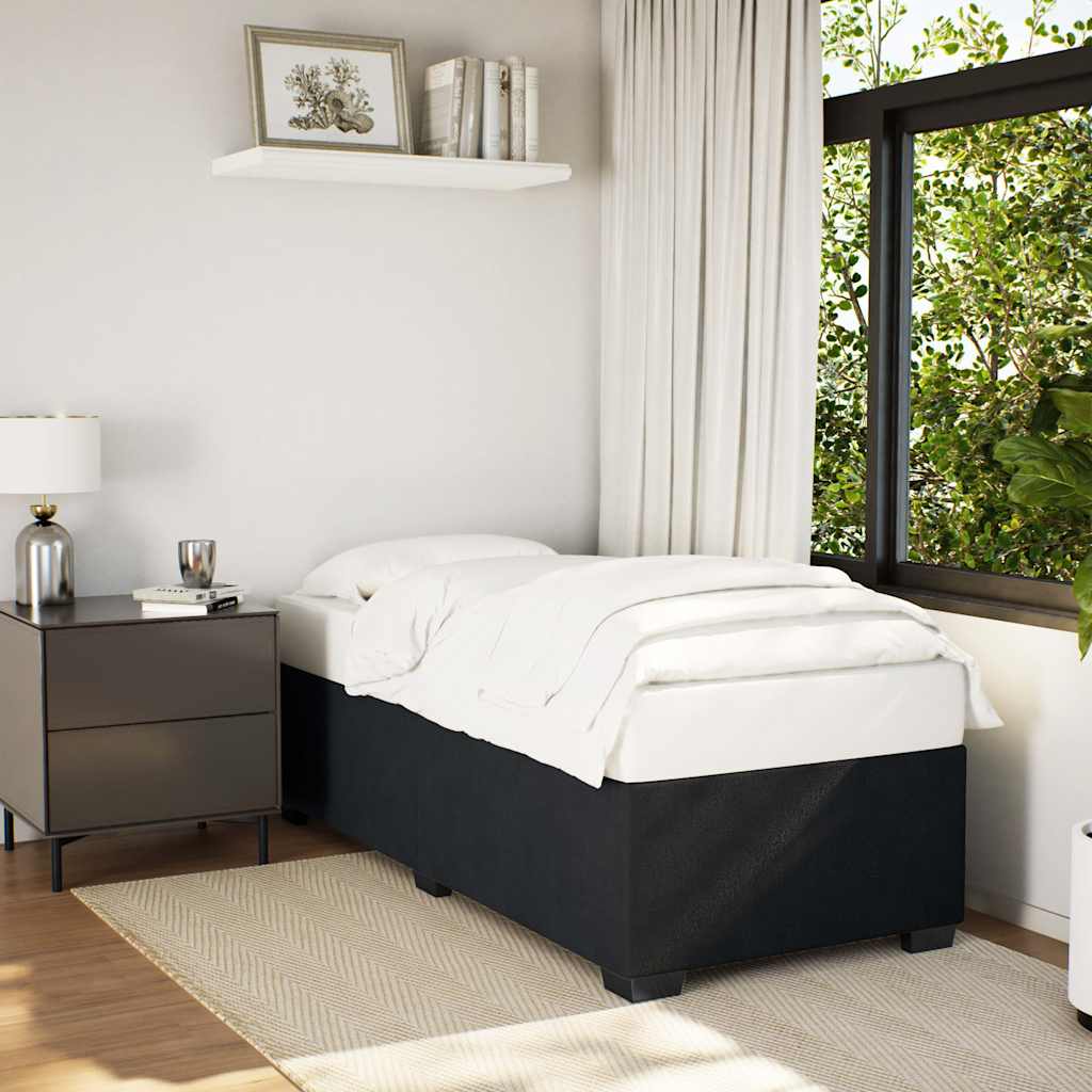 vidaXL Bed Frame without Mattress Black Single Velvet