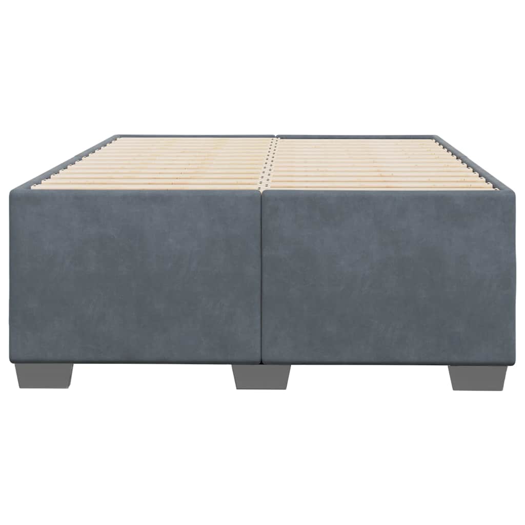 vidaXL Bed Frame without Mattress Dark Grey Double Velvet