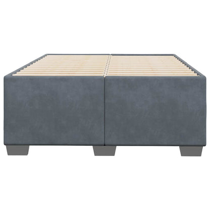 vidaXL Bed Frame without Mattress Dark Grey Double Velvet