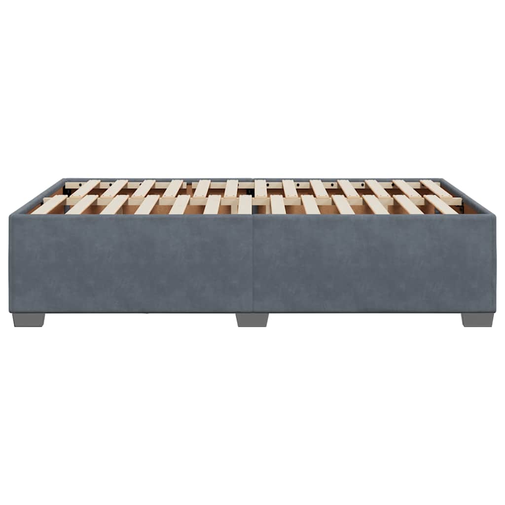 vidaXL Bed Frame without Mattress Dark Grey Double Velvet