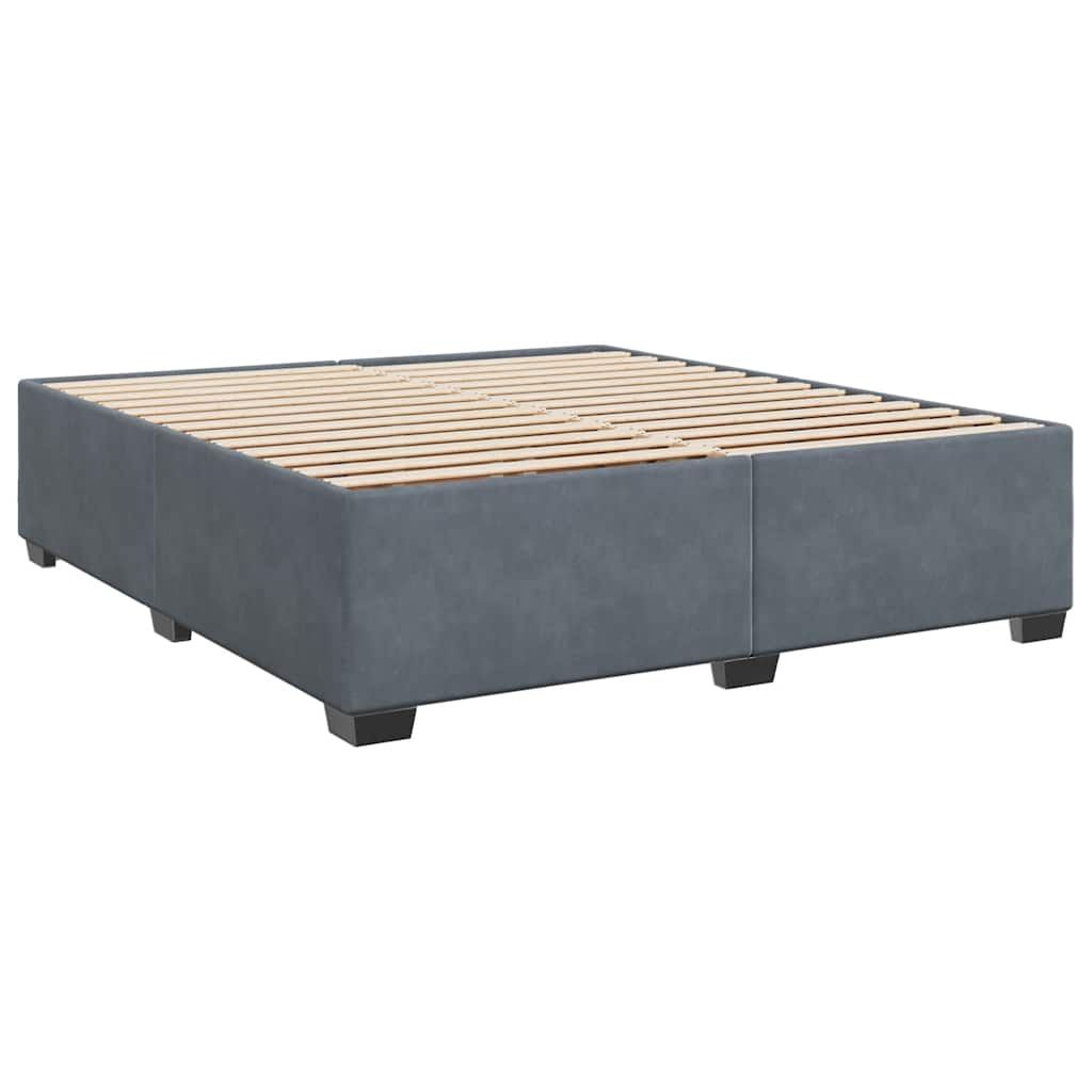 vidaXL Bed Frame without Mattress Dark Grey Super King Velvet