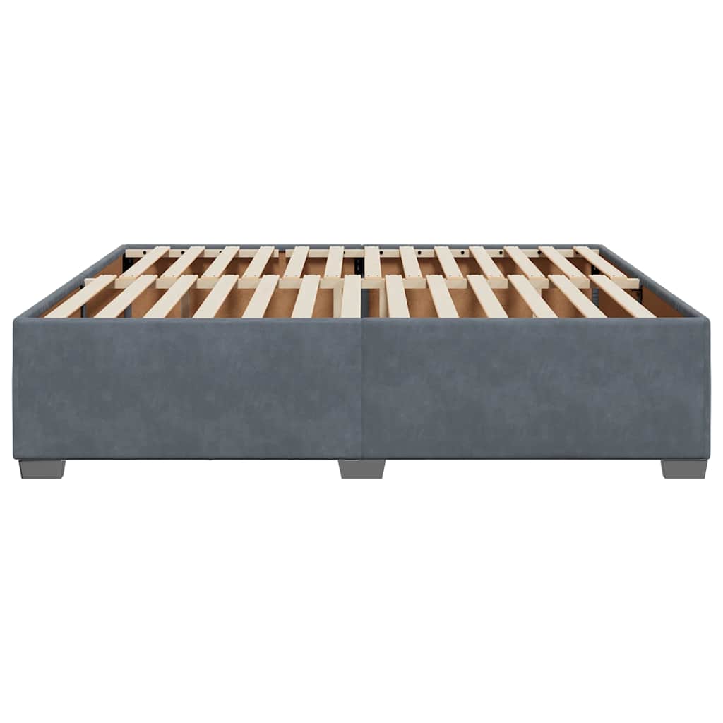 vidaXL Bed Frame without Mattress Dark Grey Super King Velvet