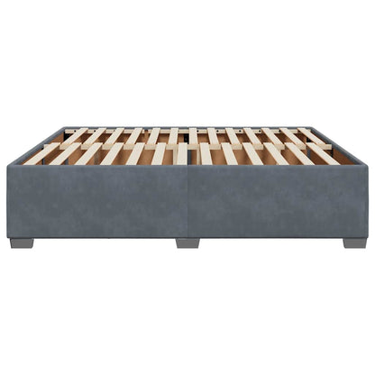 vidaXL Bed Frame without Mattress Dark Grey Super King Velvet